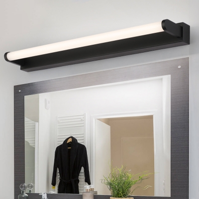 Tubular Vanity Mirror Light Minimalist Metal and Acrylic LED Wall Lighting for Bathroom