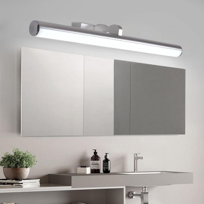 Metal Cylinder Wall Light Fixture with Diffuser Integrated Led Modern Vanity Mirror Light for Bathroom