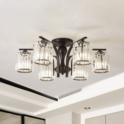 Fashion Style Black Compact Fluorescent Ceiling Lights Modern