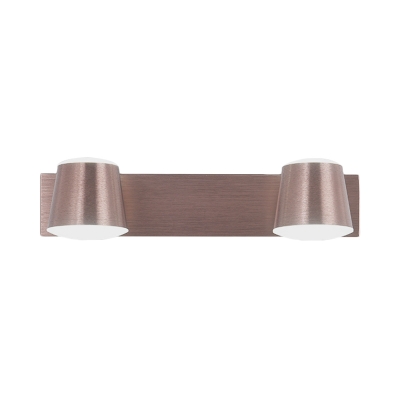 Copper Cone Wall Lighting with Metal Shade 1/2/3 Lights Vintage Led Bathroom Lighting in Warm/White Light