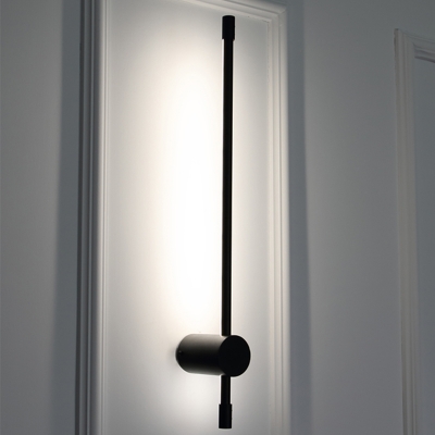 Minimalism Slim Wall Sconce Light Metal Led Black Wall Mount Light for Corridor