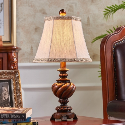 Bell Fabric Shade Table Lamp 1 Light Traditional Table Lighting