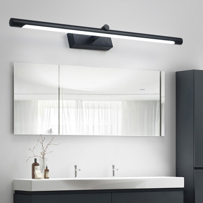 Minimalist Tubular Bath Bar Integrated Led Metallic Indoor Vanity Lamp for Bathroom