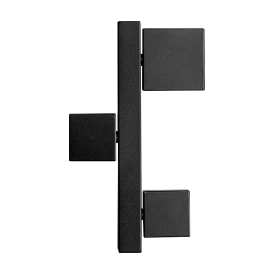 LED Circle/Square Wall Mount Light Modern Metal Wall Lighting in Warm with Black/White Shade