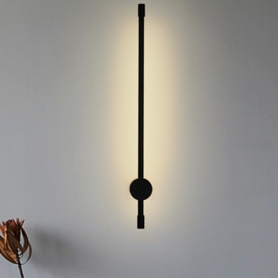 Minimalism Slim Wall Sconce Light Metal Led Black Wall Mount Light for Corridor