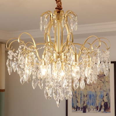 Clear Crystal Chandelier Lighting Vintage Luxury 7/8 Lights 19.5