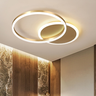 2 3 5 6 Lights Circular Ring Flush, Mid Century Modern Ceiling Light Fixtures