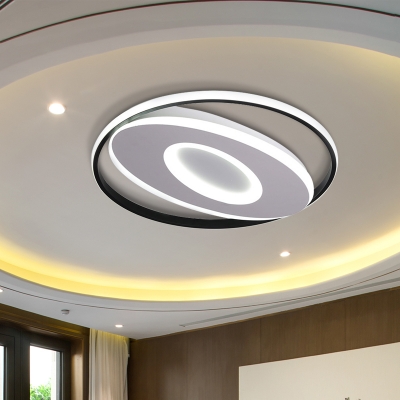 16 19 5 23 5 Oval Flush Mount Lights Modern Acrylic Unique Ceiling