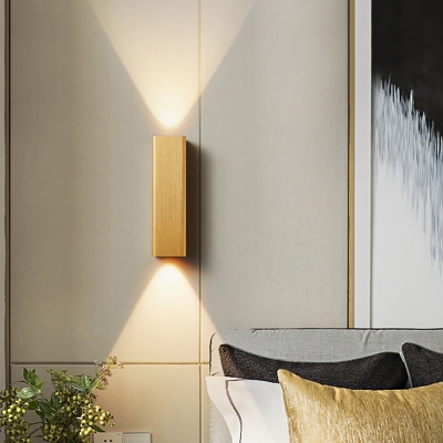 Up and Down LED Wall Sconce with Rectangle Metal Shade Nordic Black/Bronze/Coffee/Gold/Grey Wall Mount Light