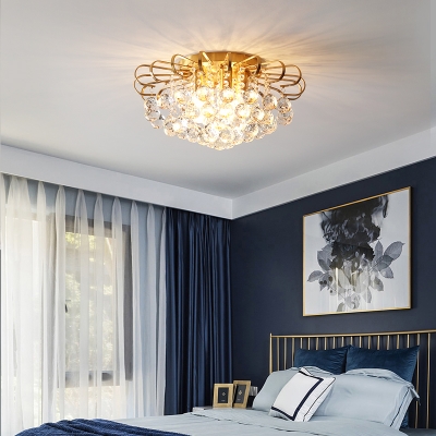 Sparkling Crystal Ball Lighting Fixture Modern Metal Creative Ceiling Light Fixture for Bedroom