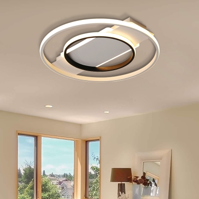 2/3 Rings Ceiling Light Fixtures Modern Acrylic 16
