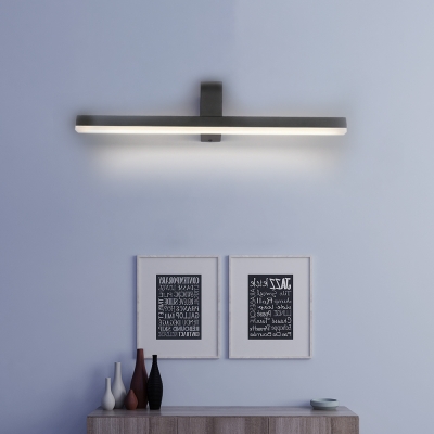 Metal Rectangle Wall Light Fixture Modern Led Vanity Light with Frosted Diffuser