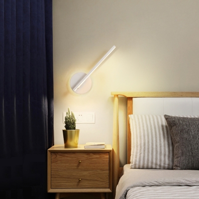 Minimalist Slim Wall Lamp Metal Integrated Led Bedroom Wall Mount Light with Diffuser