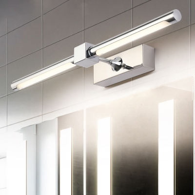 Waterproof Tube Vanity Mirror Light Contemporary Stainless Steel Led Wall Mount Light