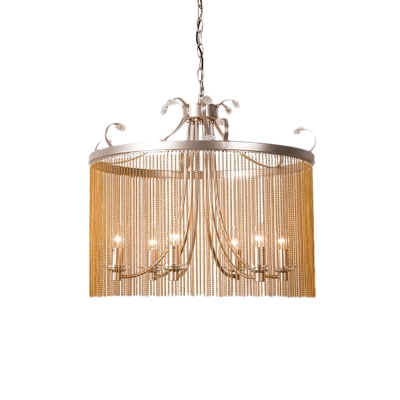 Gold Tassel Chandelier Lamp 3/5/6 Lights 15
