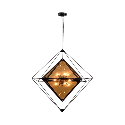 Amber/Smoke Glass Hanging Lamp Nordic Style 8