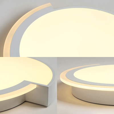 Acrylic Round Led Flush Mount Ceiling Light Minimalist Led Ceiling Light in Warm/White Light, 16
