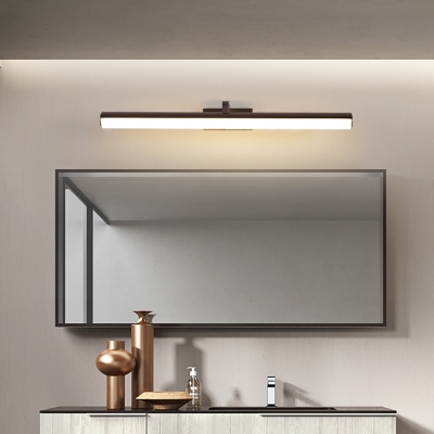 Metal Cylinder Wall Light Fixture with Diffuser Integrated Led Modern Vanity Mirror Light for Bathroom