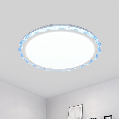 Nordic Flush Mount Ceiling Light with Acrylic Scalloped Shade 1 Light 16
