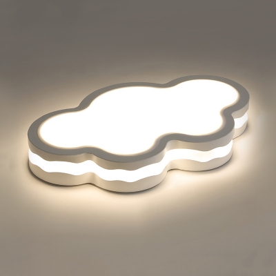 Cloud Living Room Ceiling Mount Light Acrylic Contemporary Stepless Dimming/Warm/White Flush Light