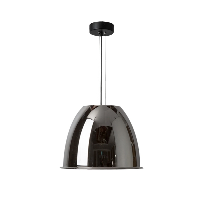 Antique Style Bowl Pendant Light Fixture Cognac/Smoke Gray Glass 1 Head Dining Room Hanging Lamp Kit