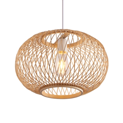 Bamboo Globe Pendant Lighting Asian Style 16