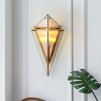 Crystal Diamond Sconce Light Modern 2-Light Living Room Wall Mounted Lamp in Amber/Smoke Gray