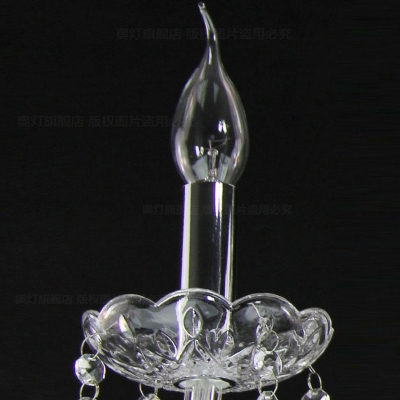 6 Heads Candelabra Chandelier Lighting Traditional Gold Crystal Orb Hanging Light Fixture