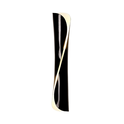 Black/White Twisted Surface Wall Sconce 21.5