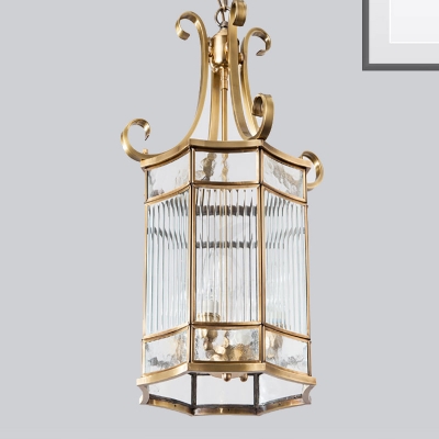 Chinese Style 6-Light Ceiling Pendant Golden Curvy Armed Chandelier with Metallic Shade