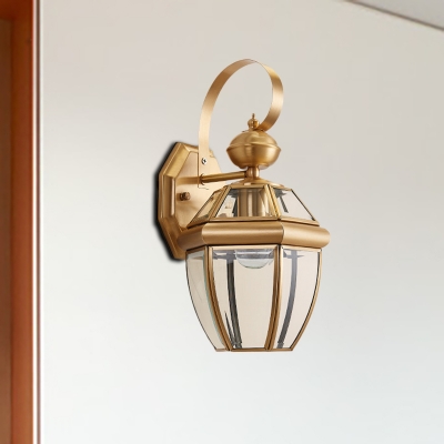 Jar Sconce Lighting Vintage Metal 1 Head Brass Wall Lamp Fixture for Living Room