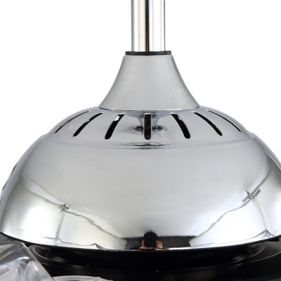 Modern Style LED Flush Lamp with Fan Beveled Crystal Silver Star LED Semi Ceiling Light