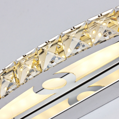 Champagne Crystal Led Wall Lamp, Champagne Gold Vanity Light Fixture