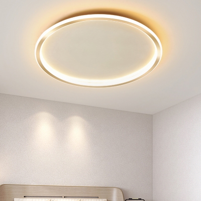 Thin Round Bedroom Flush Lamp 16