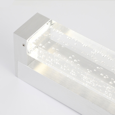 Contemporary Rectangular Wall Lamp Clear Crystal 12.5