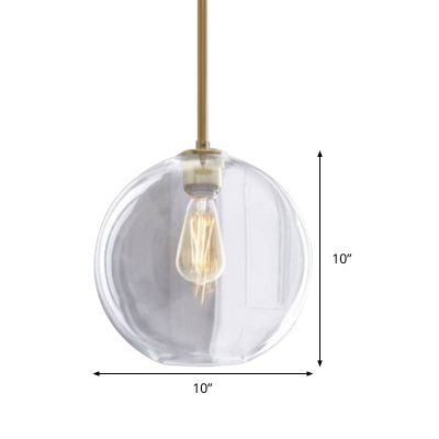 Globe Pendant Light Kit Modern Clear Glass 8