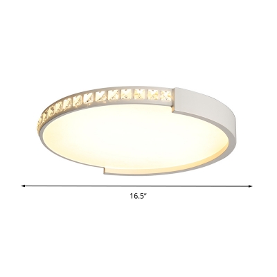 White Round Ceiling Lamp 16.5