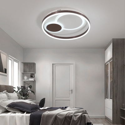 Coffee Orbit Ceiling Flush Light 16