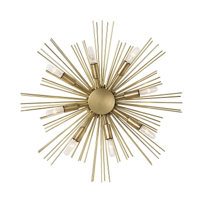 Modern Stylish Sputnik Wall Sconce 8 Heads Metal Golden Wall Mounted Light Fixture