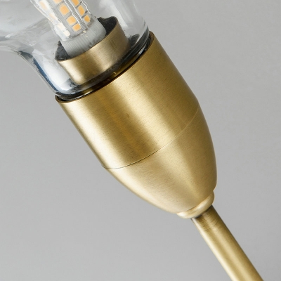 Prismatic Orb Glass Sconce Lamp Modernist 3 Bulbs Brass/Gold Wall Mount Light Fixture