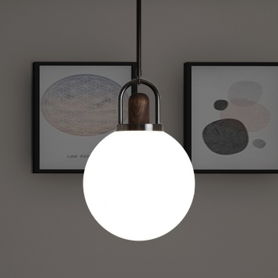 White Glass Sphere Pendant Light, Sphere Pendant Light Fixtures