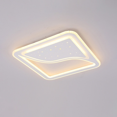 Modernist Curved Square/Rectangular Ceiling Lamp 19