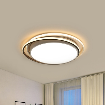 Simple Style Black/White Flush Ring Light 15