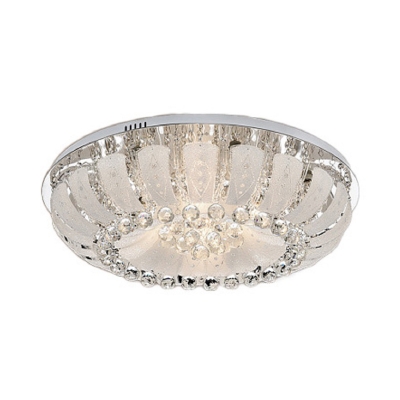 Clear Crystal Ball Dome Ceiling Light Fixture Modern 19.5