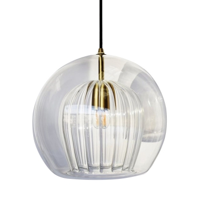 Clear Glass Sphere Pendant Ceiling Light Modernism 1 Head 6