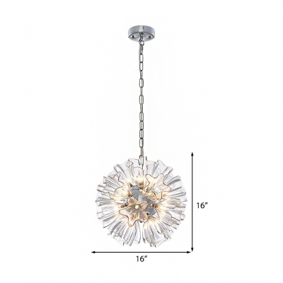 entryway nordic burst chandelier shade ceiling pendant floral clear multi glass light beautifulhalo
