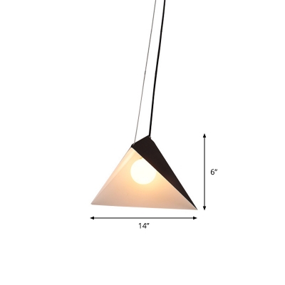 Conical Metal Ceiling Light Modern Style 1 Light Black Pendant Lamp for Dining Room