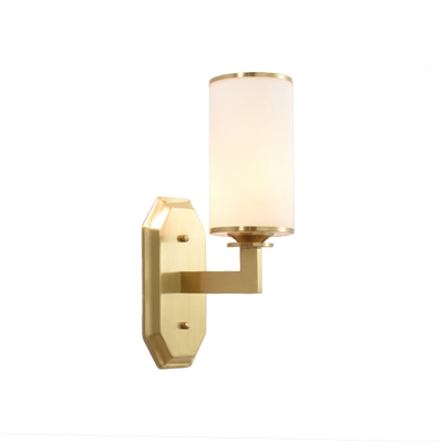 Metal Armed Wall Lighting Modernism 1 Head Gold Sconce Light Fixture for Living Room
