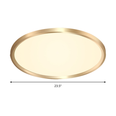 Metal Disk Ceiling Mounted Fixture Modern Gold 12