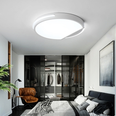 Round Acrylic Ceiling Light Fixture Nordic White 16